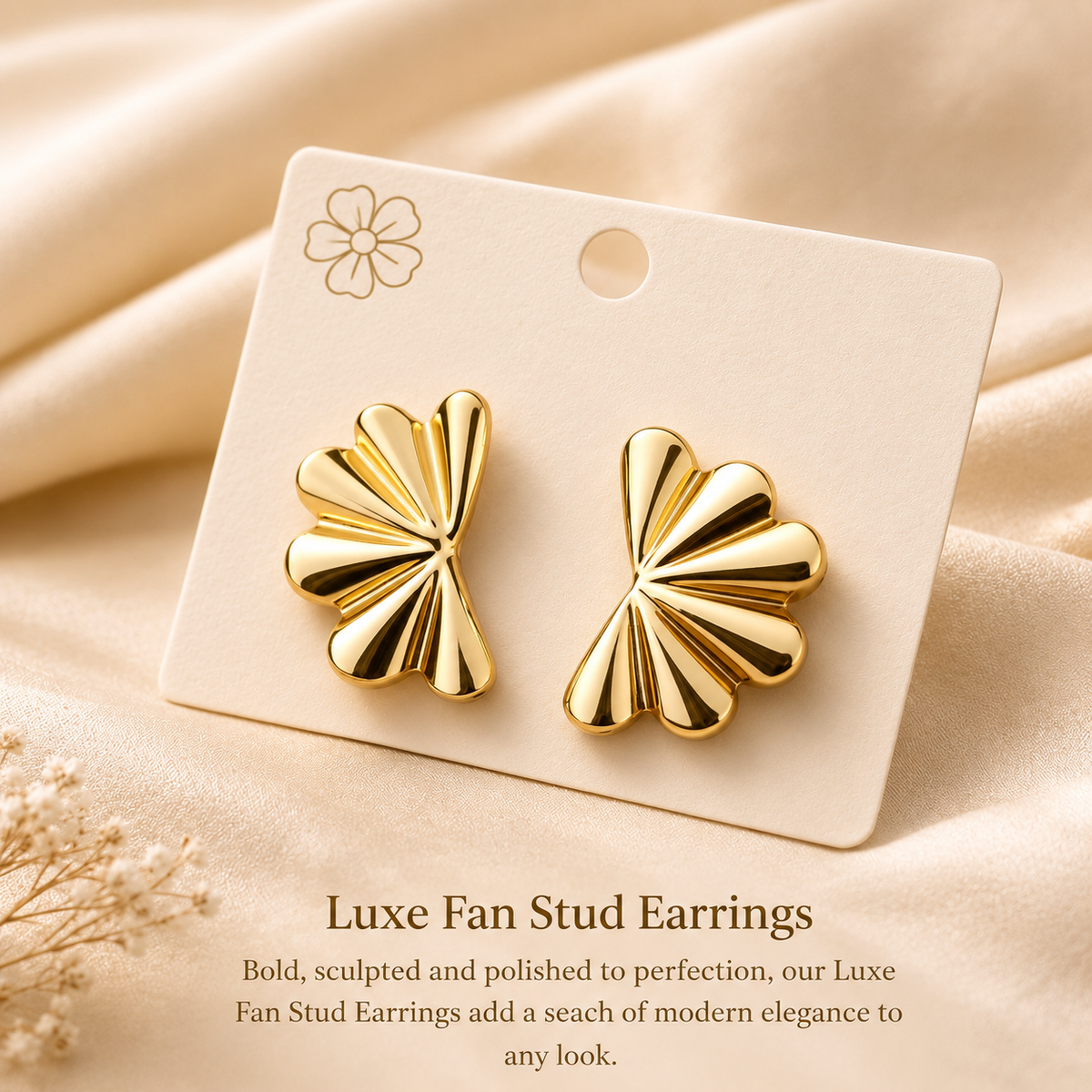 Golden Muse Fan Studs