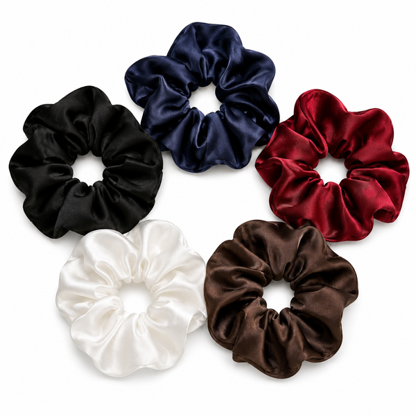 Classic Satin Mini Scrunchies| Soft Everyday Hair Ties