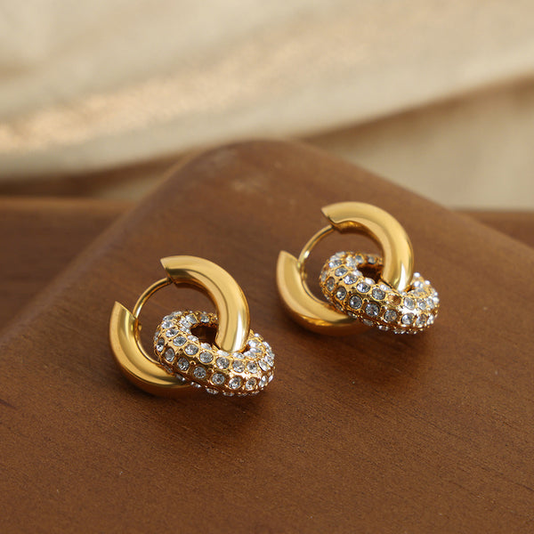 Aurora Interchangeable Crystal Huggie Earrings
