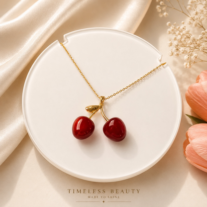 🍒 Cherry Pendant Necklace | Trendy Gold Jewellery Australia