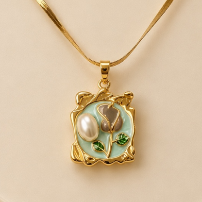 Moonlit Dreams Necklace – Celestial Blue Pendant