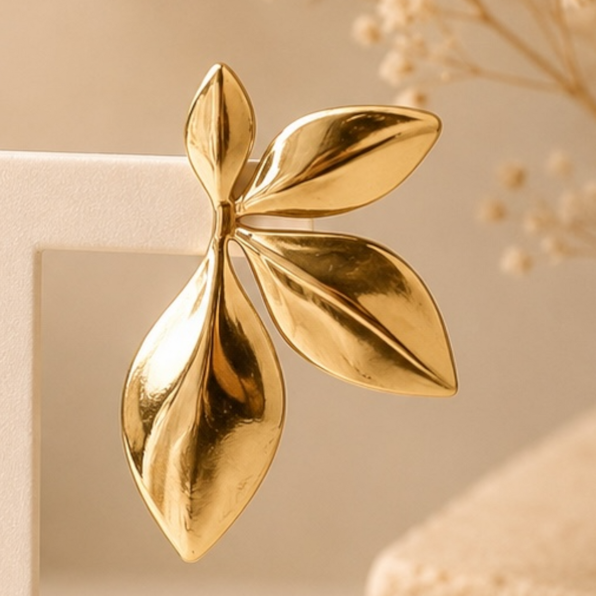 Golden Leaf Luxe Studs