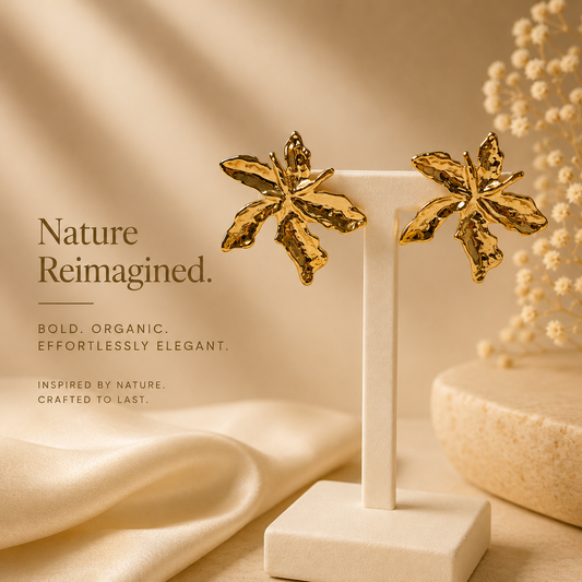 Golden Bloom Statement Earrings ✨