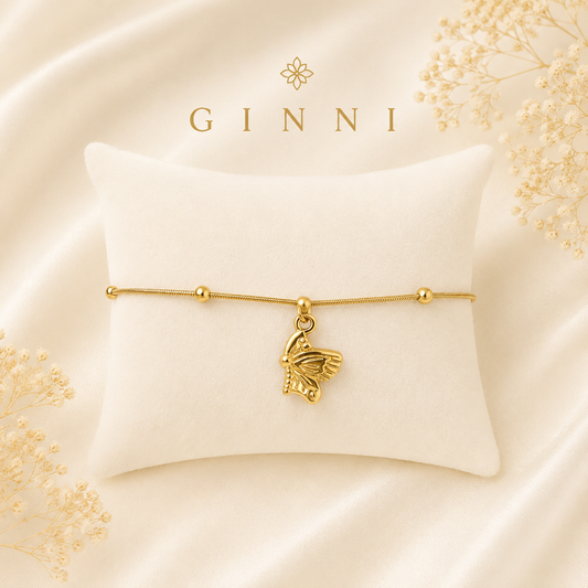 Butterfly Gold Charm Bracelet – Dainty Minimal Everyday Jewellery