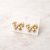 Golden Pearl Bow Studs