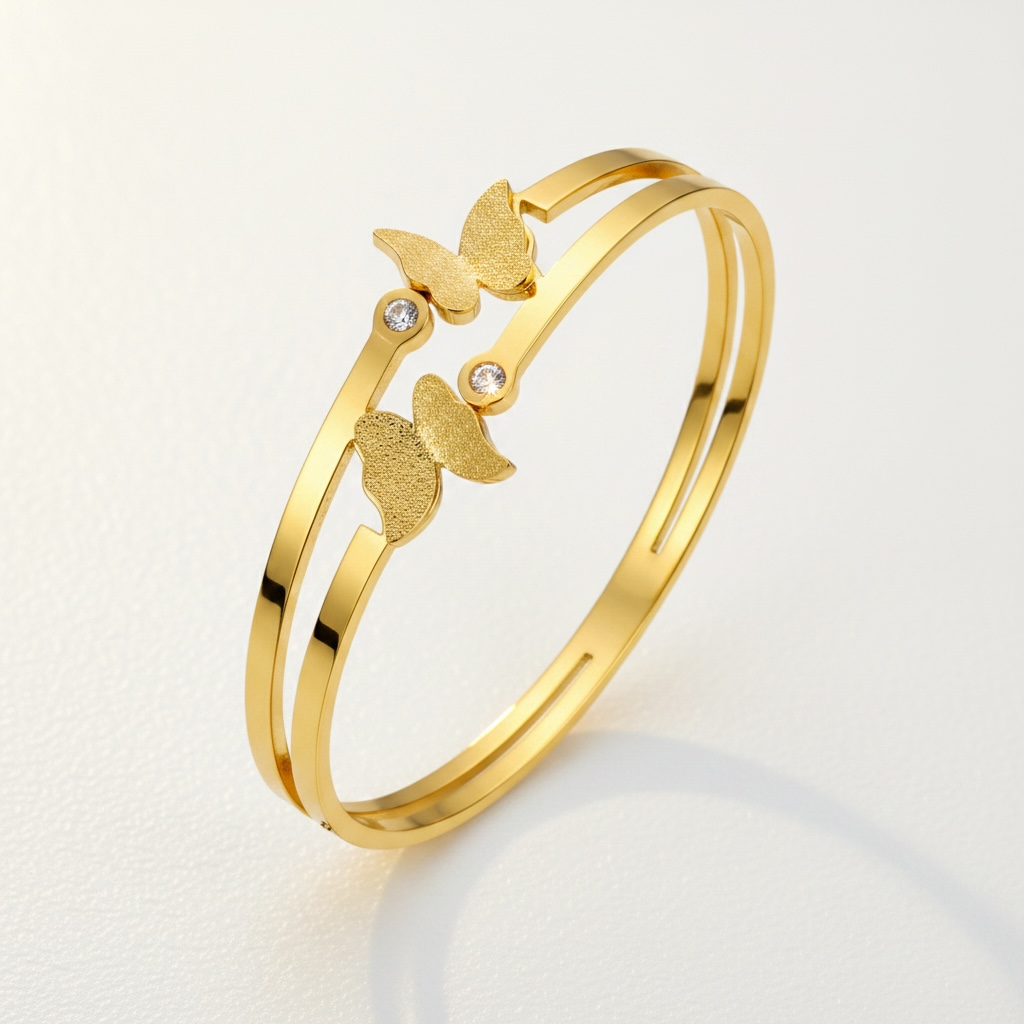 Flutter Butterfly Gold Bangle