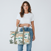 Handmade Quilted Indian Block Print Duffel Bag | Cotton Weekender Travel Bag | Safari Print