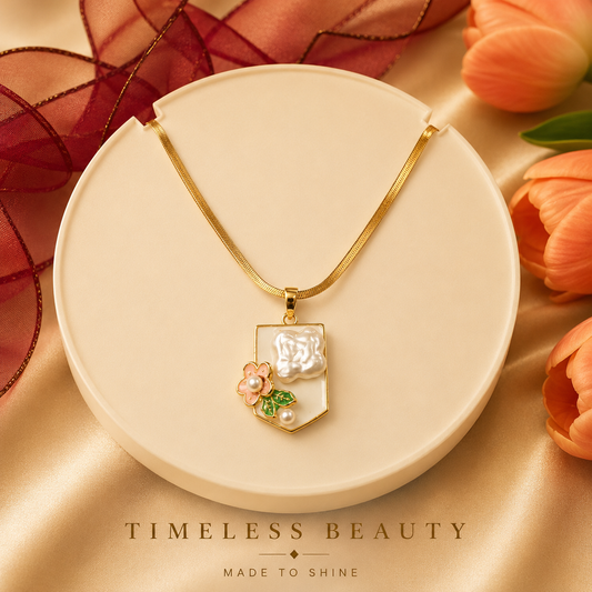 Floral Charm Pendant Necklace