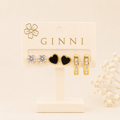 Midnight Glam Earring Trio Set ✨