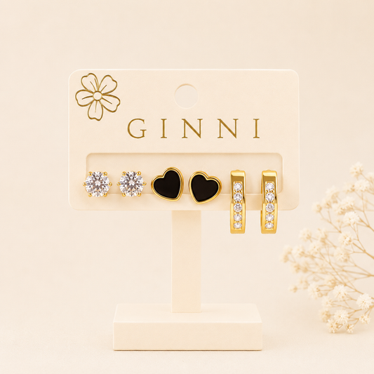 Midnight Glam Earring Trio Set ✨