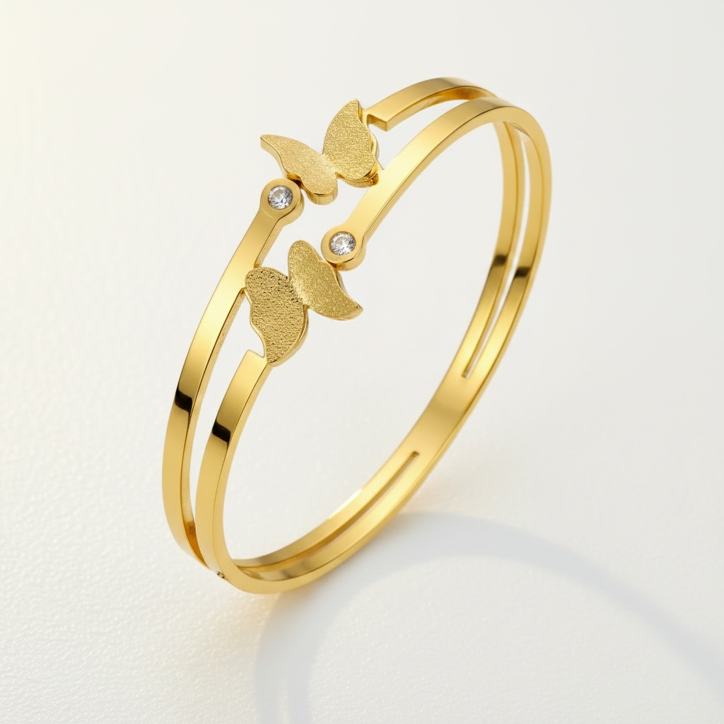 Flutter Butterfly Gold Bangle