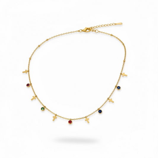 Faith Birthstone Cross Necklace
