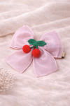 Cherry Luxe Bow Clip 🍒| Elegant Hair Accessories Australia