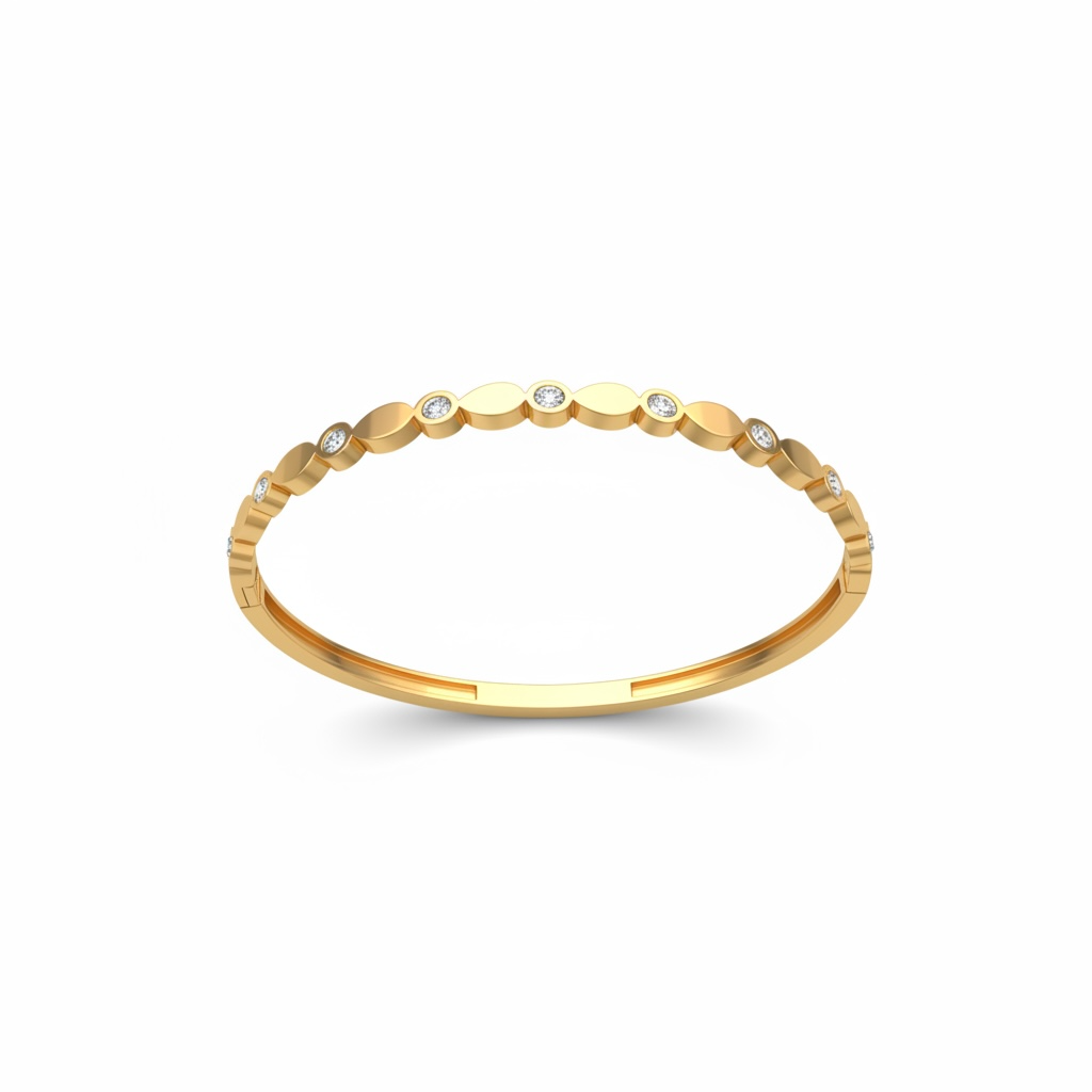 Celeste Pearl Heart Bangle