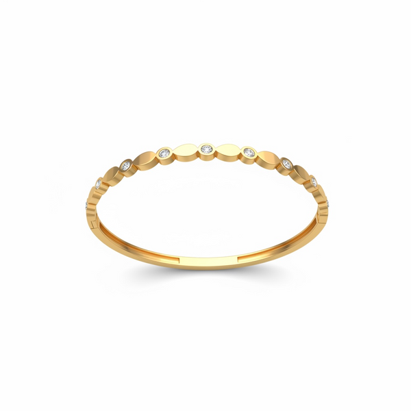 Celeste Pearl Heart Bangle