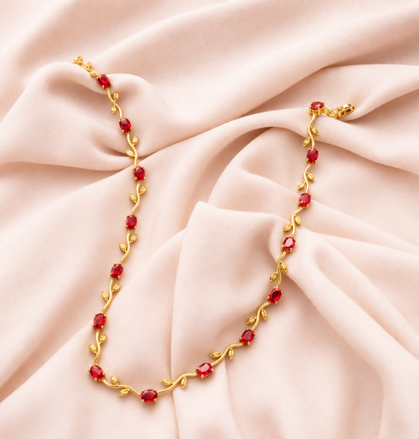 Golden Tulip Vine Necklace
