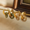 Aurora Interchangeable Crystal Huggie Earrings