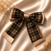 Vintage Plaid Ribbon Bow Barrette – Coquette Collection