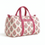 Blush Bloom Handmade Quilted Duffel Bag | Floral Cotton Weekender Travel Bag | Indian Block Print