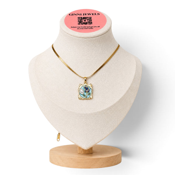 Moonlit Dreams Necklace – Celestial Blue Pendant