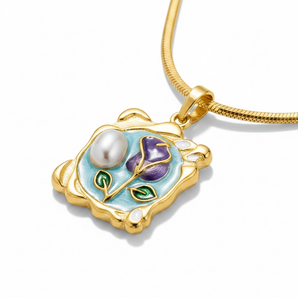 Moonlit Dreams Necklace – Celestial Blue Pendant