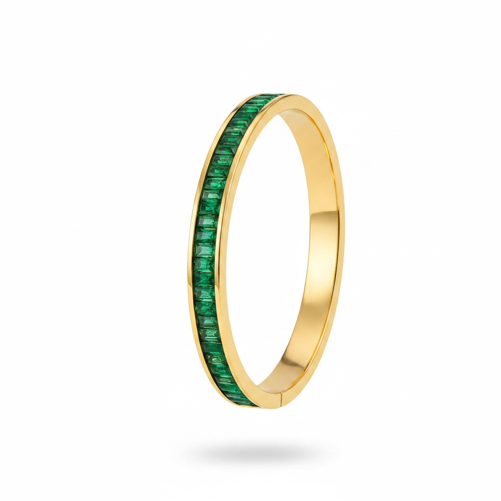 Emerald Luxe Bangle