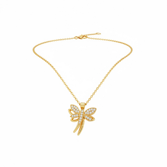 Celestial Butterfly Tassel Necklace – Gold Luxe Charm