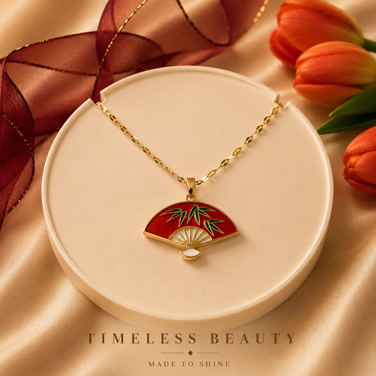 Scarlet Charm Pendant Necklace