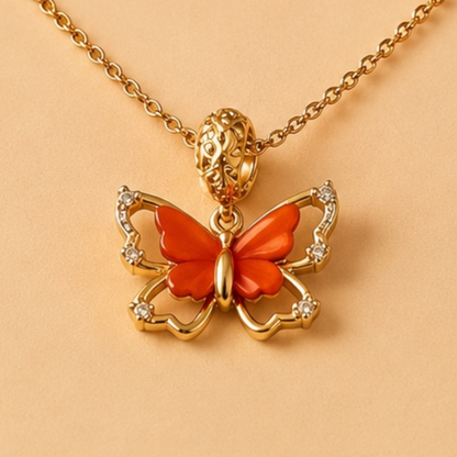 Golden Butterfly Charm Pendant