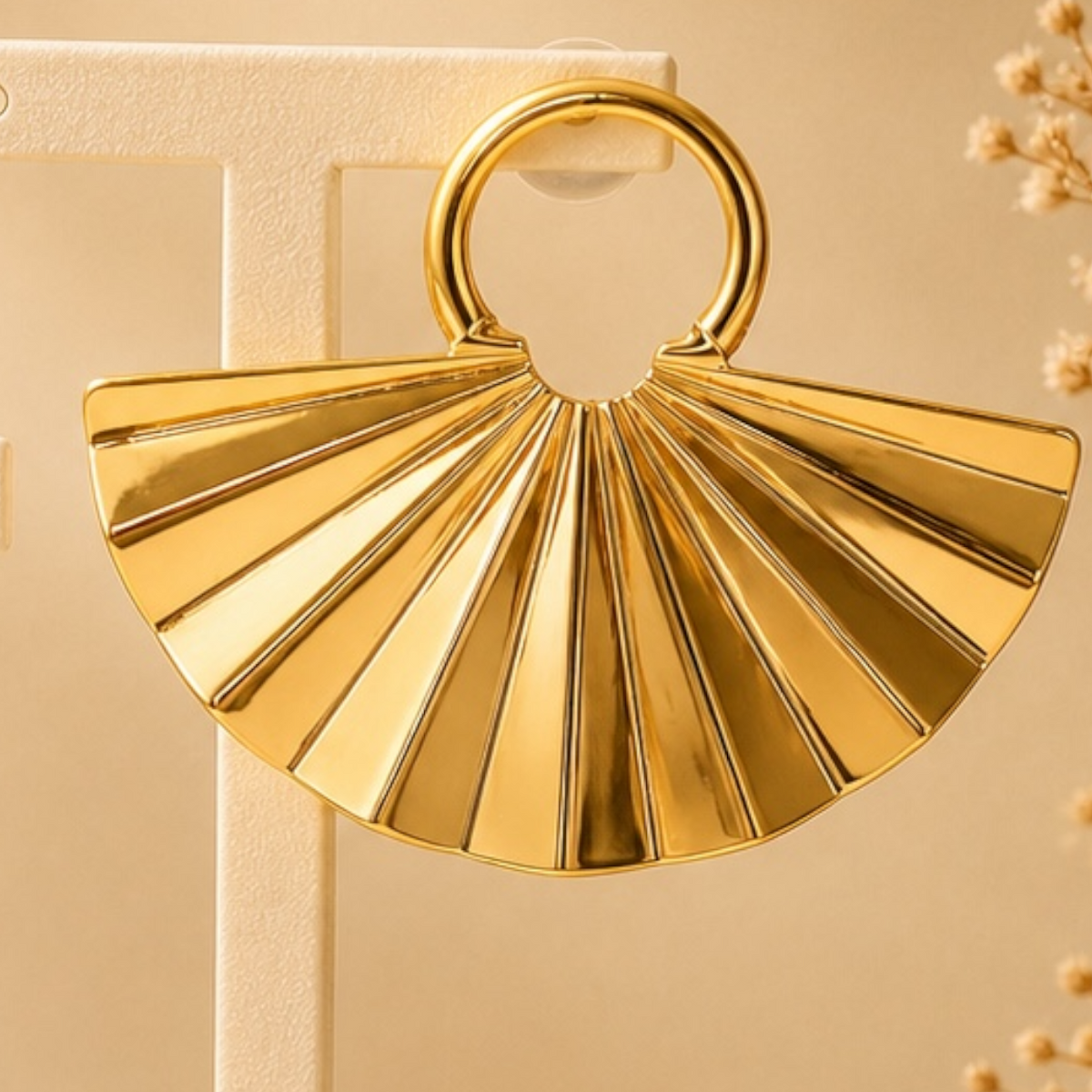 Aurora Fan Gold Earrings