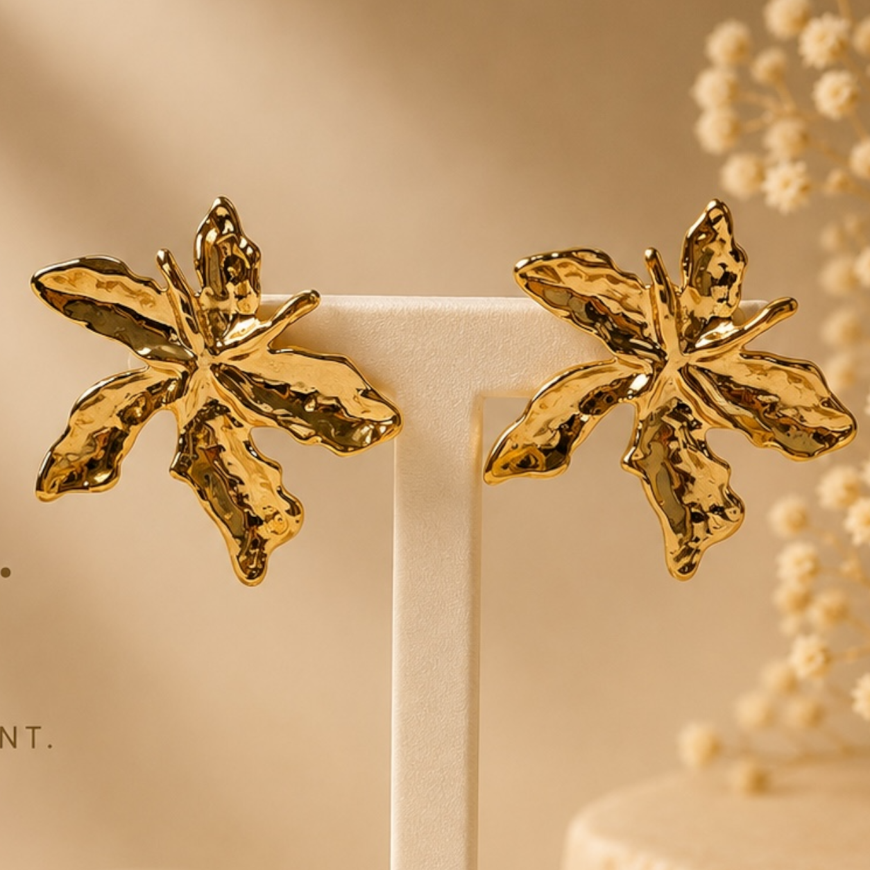 Golden Bloom Statement Earrings ✨