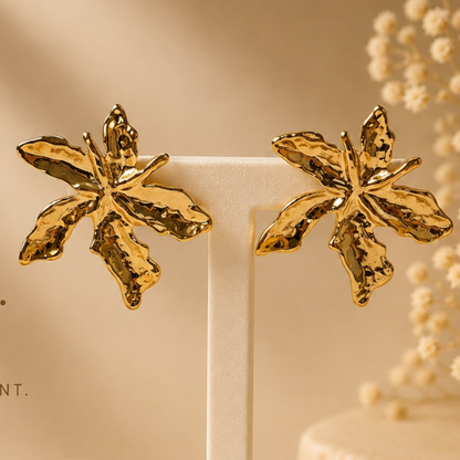 Golden Bloom Statement Earrings ✨