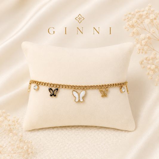 Golden Butterfly Charm Bracelet – Minimal Statement