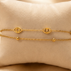 Evil Eye Gold Bracelet – Double Chain Protection Charm