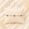 Blue Evil Eye Gold Bracelet – Dainty Chain (Waterproof & Tarnish-Free)