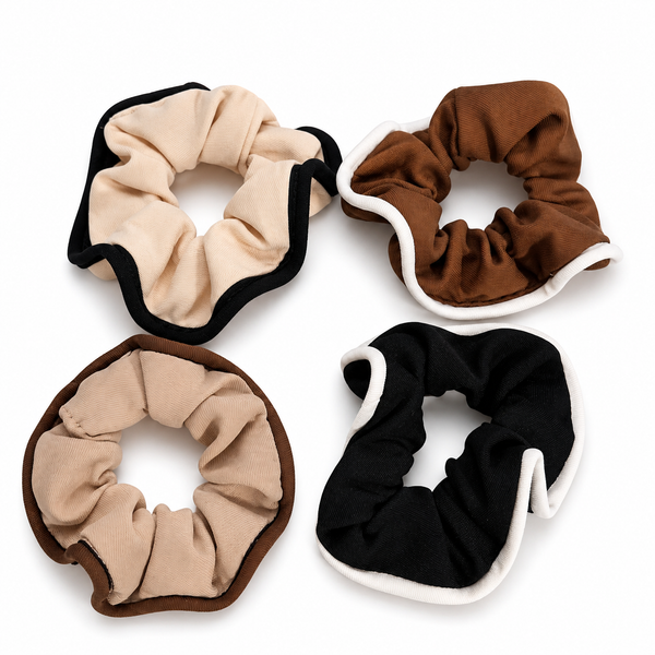 Neutral Contrast Scrunchies