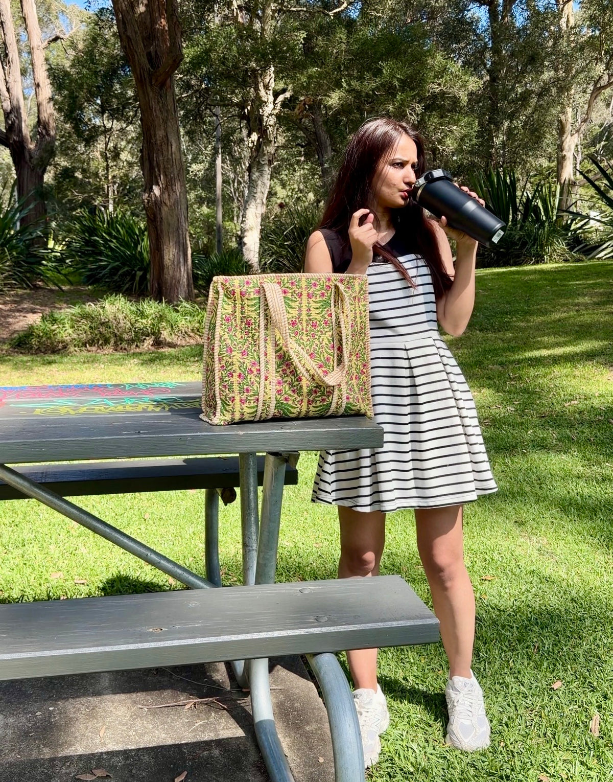 Australian Summer Floral Tote Bag - 16*16 inches