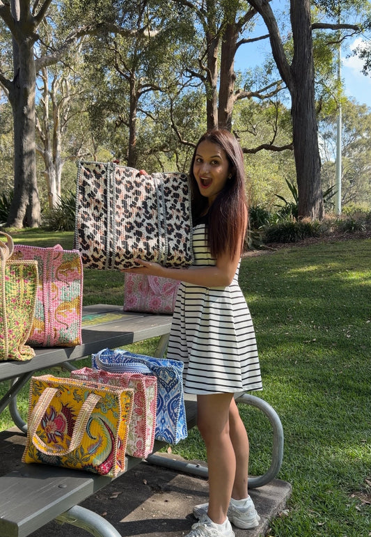 Leopard Print Everyday Tote - 18*18 inches