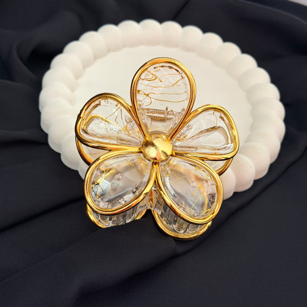 Golden Bloom Claw Clip