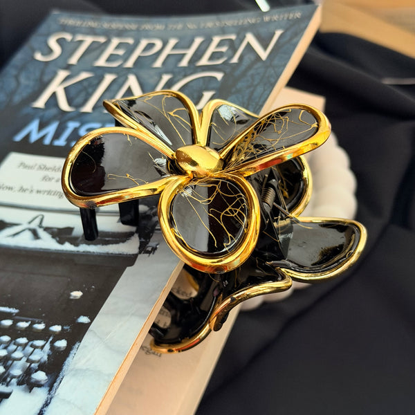 Golden Bloom Claw Clip