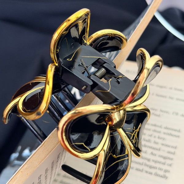 Golden Bloom Claw Clip