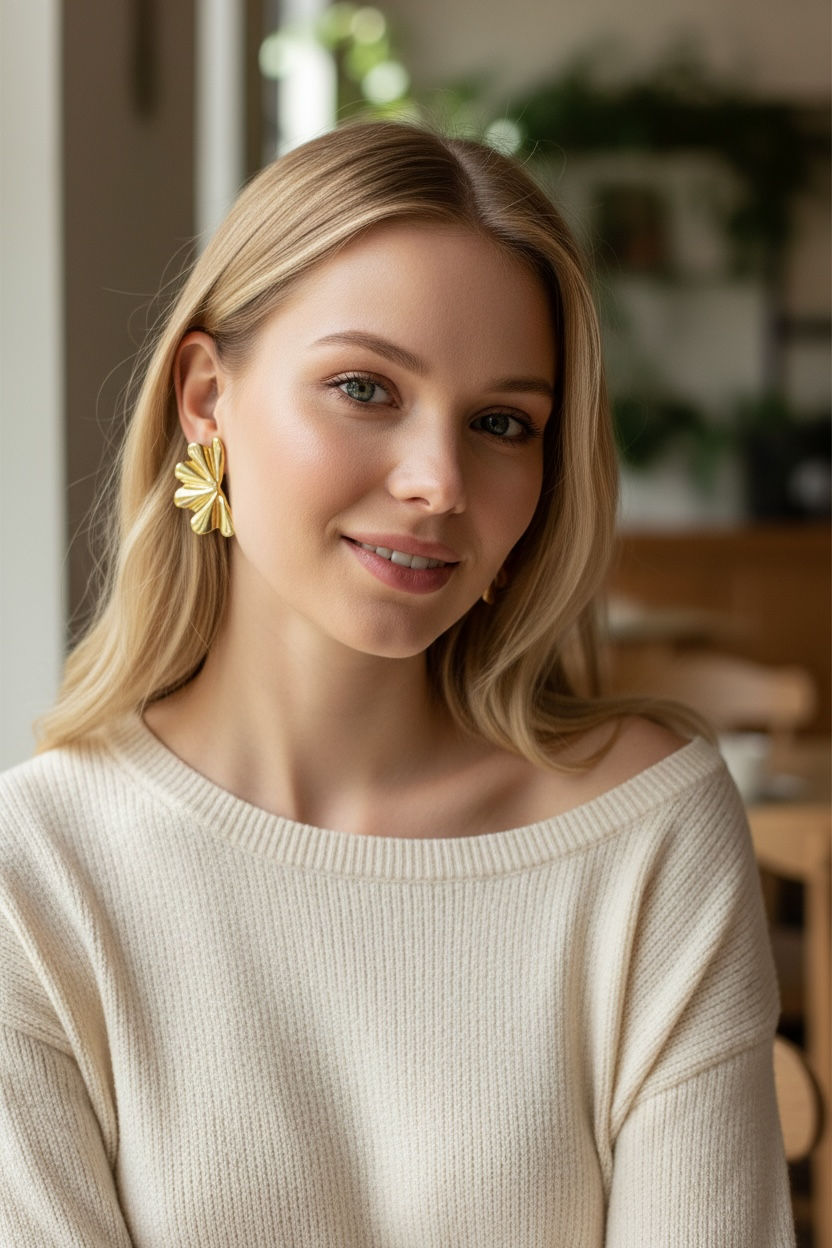 Golden Muse Fan Studs